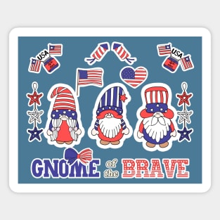 4th of July Gnomes Magnet